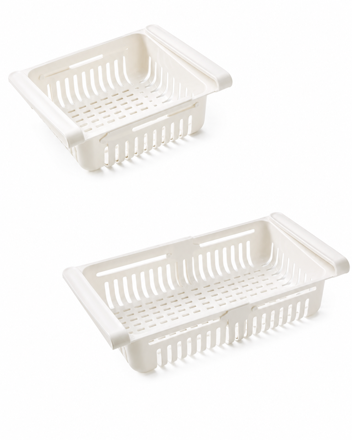 Stackable Fridge Organiser Set — Retractable Shelf Dividers