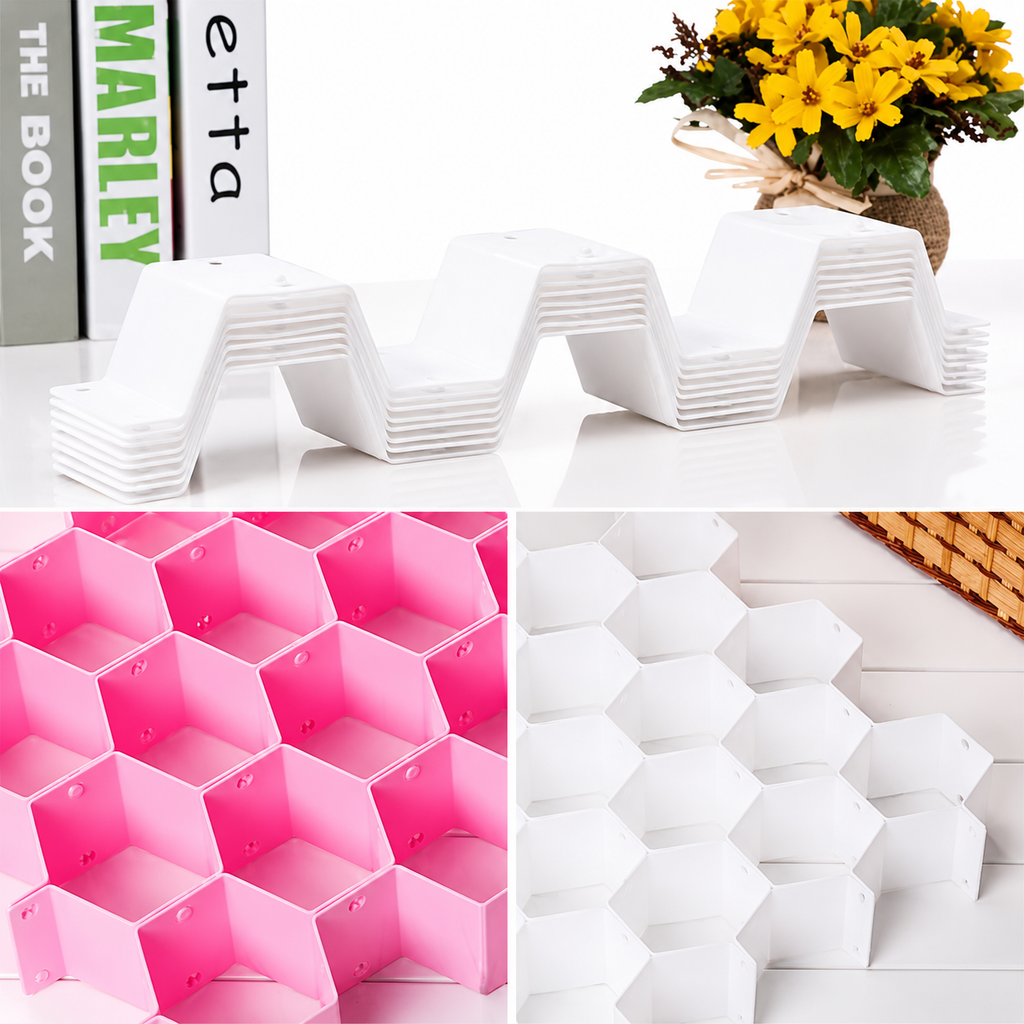 Honeycomb Drawer Organiser — Dividers for Socks, Underwear, and Etc