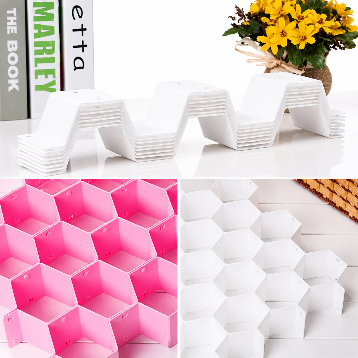 Honeycomb Drawer Organiser — Dividers for Socks, Underwear, and Etc