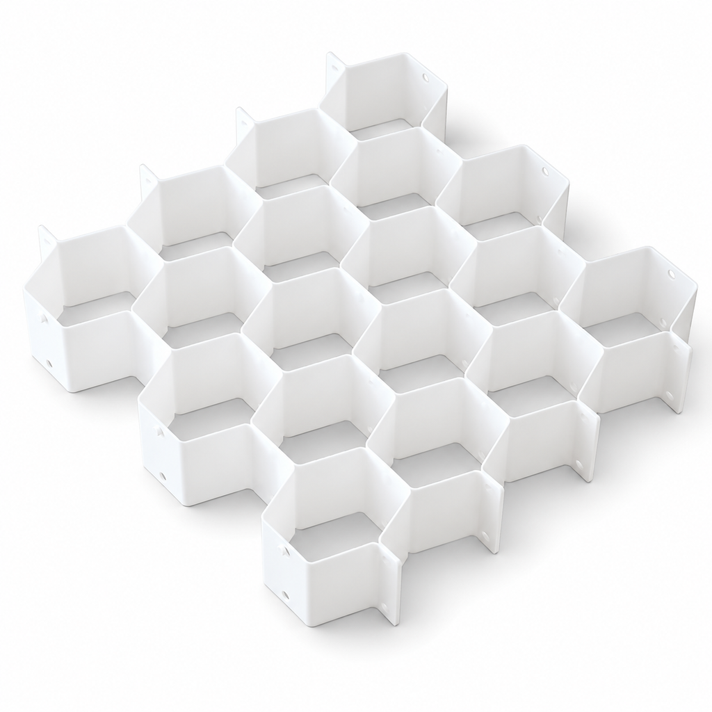 Honeycomb Drawer Organiser — Dividers for Socks, Underwear, and Etc